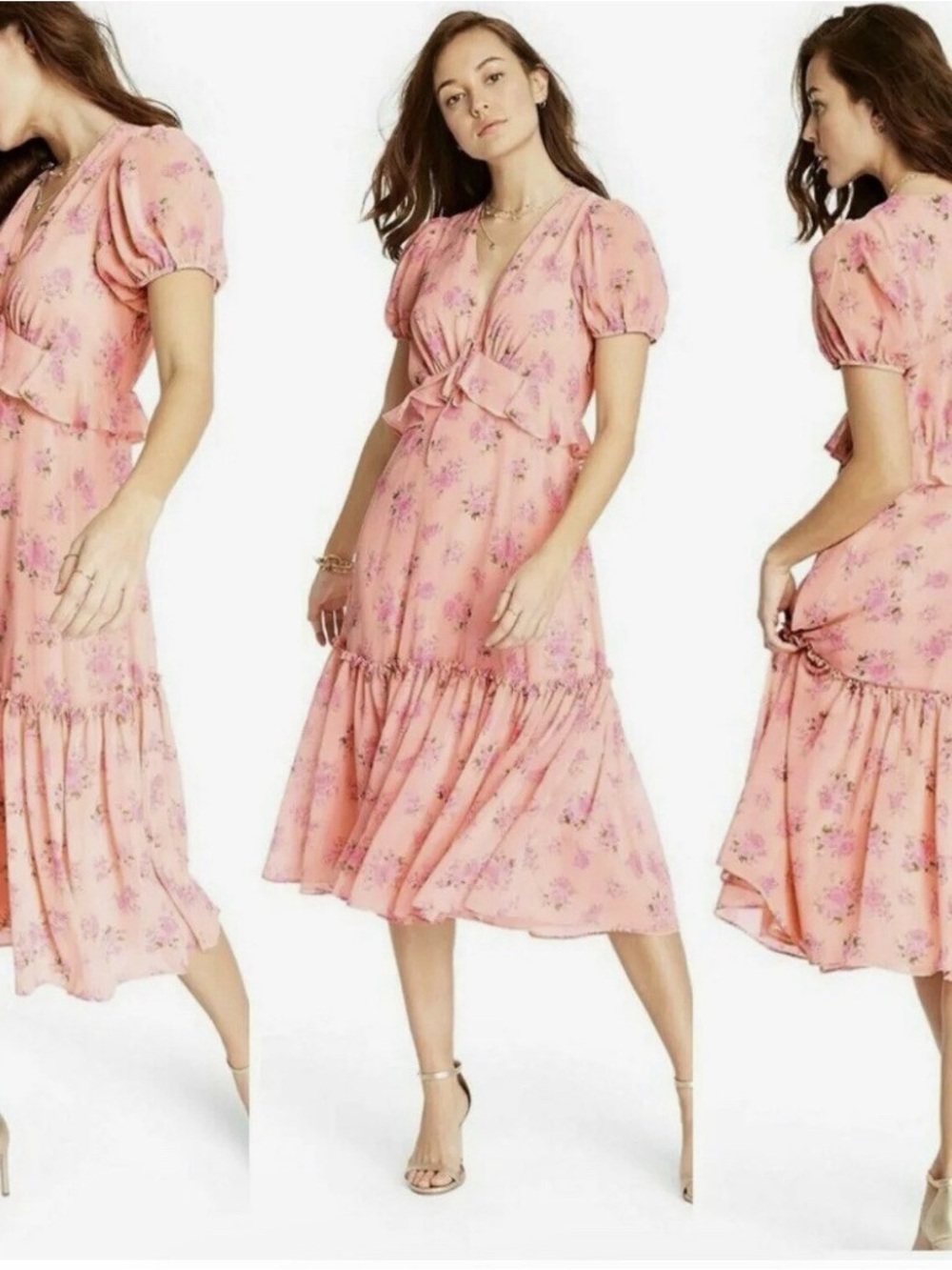 Loveshackfancy X Target Pink Fleur Floral Ruffle Midi Dress